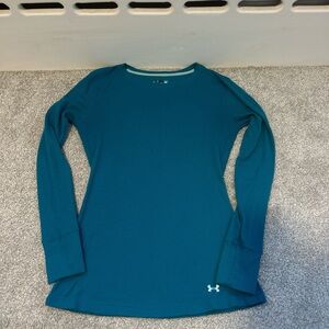Under Armour Women's Ocean Blue Long Sleeve waffle tee